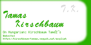 tamas kirschbaum business card